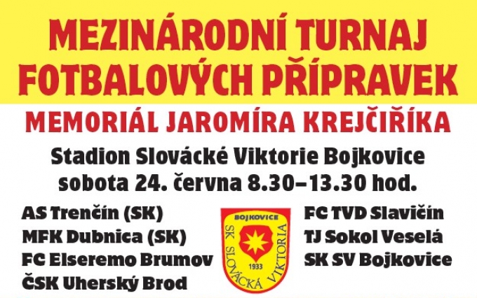 Memoriál Jaromíra Krejčiříka ovládl Trenčín s Bojkovicemi!